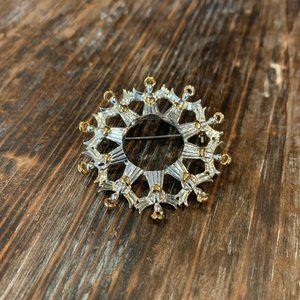 162. Avon Silver & Gold Angel Brooch